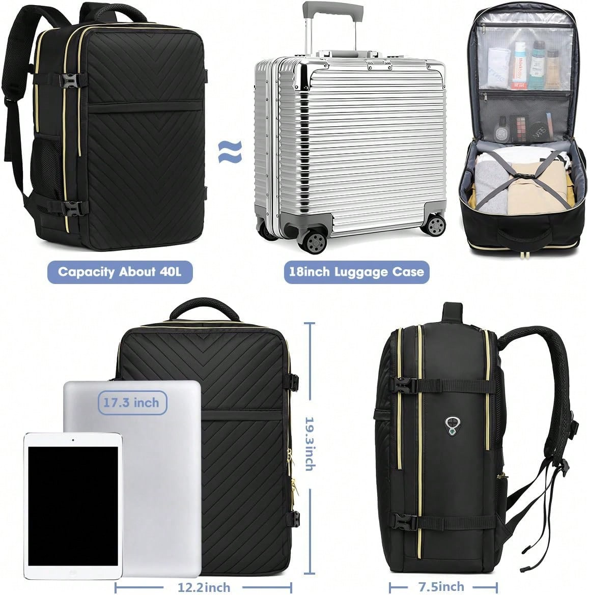 Large Carry On Travel Backpack - огляд і ціна Laptop Bag