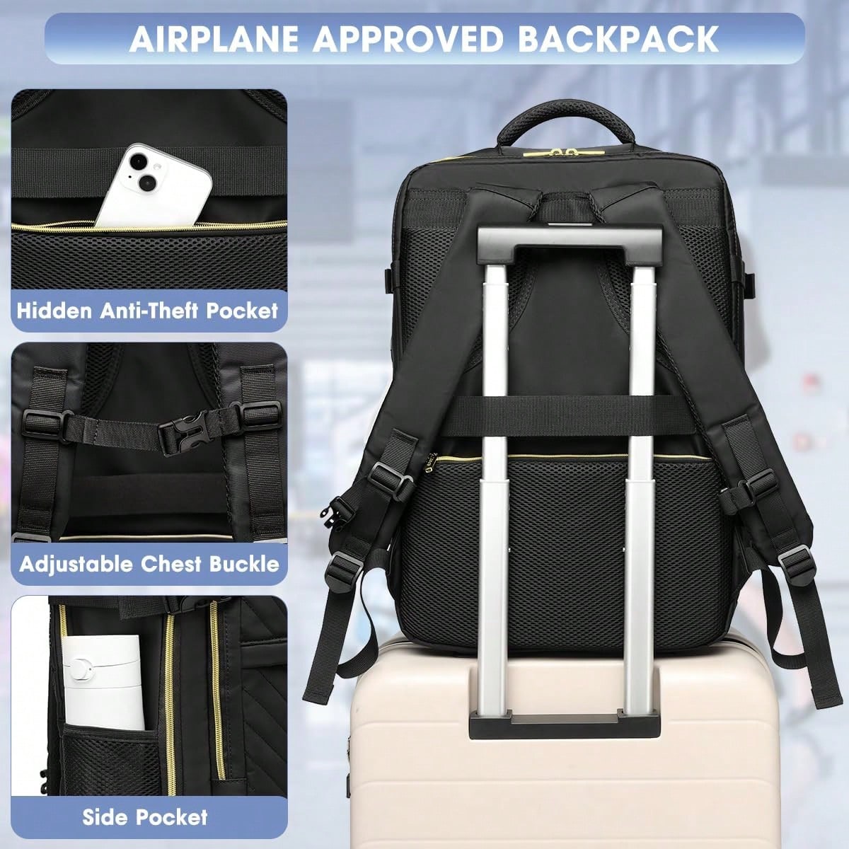Large Carry On Travel Backpack - огляд і ціна Laptop Bag
