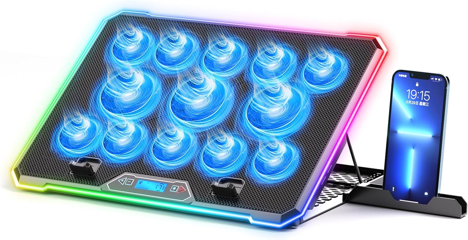 RGB Laptop Cooling Pad Gaming  - огляд і ціна Laptop Cooling Pad