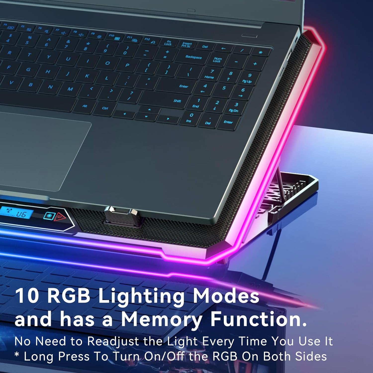 RGB Laptop Cooling Pad Gaming  - огляд і ціна Laptop Cooling Pad