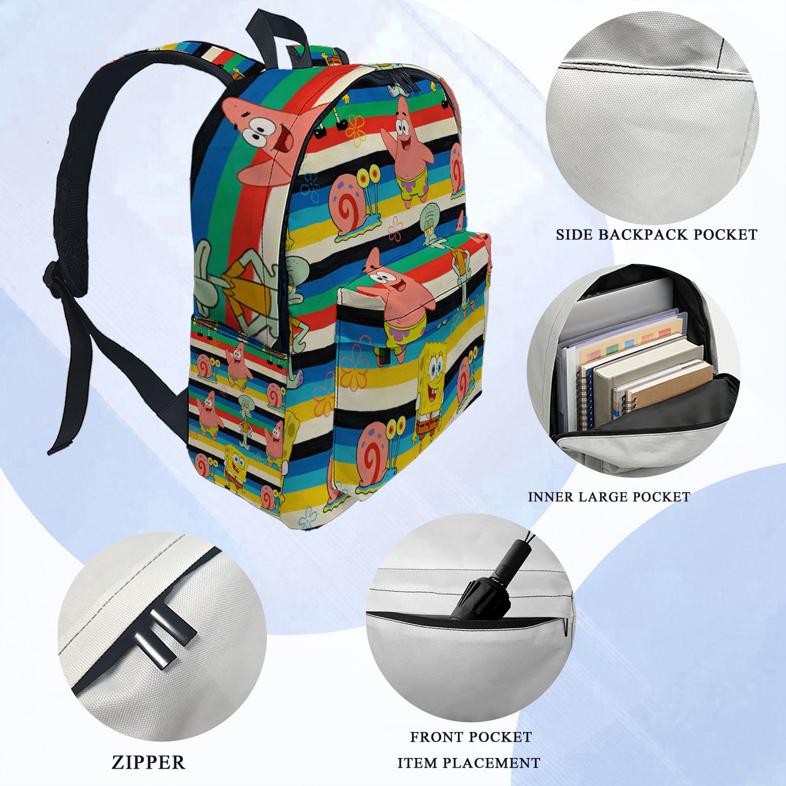 SpongeBob SquarePants Striped  - огляд і ціна Laptop Bag