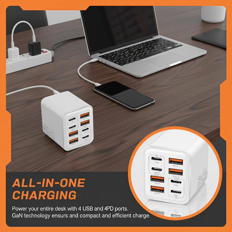 240W GaN USB C Charger 8 In 1  - огляд і ціна Laptop Charger