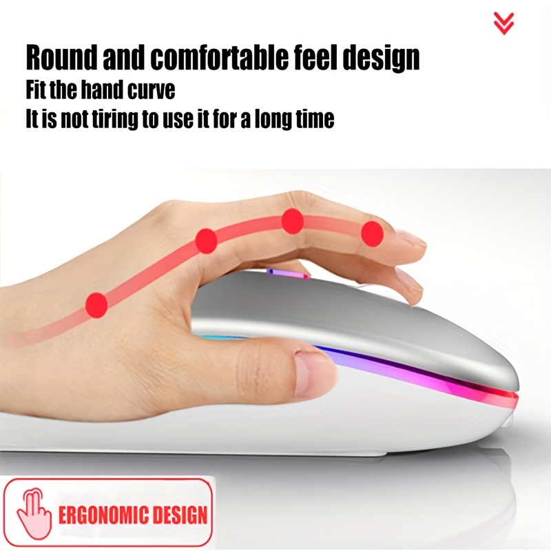Wireless Mouse RGB Rechargeabl - огляд і ціна Laptop Mouse