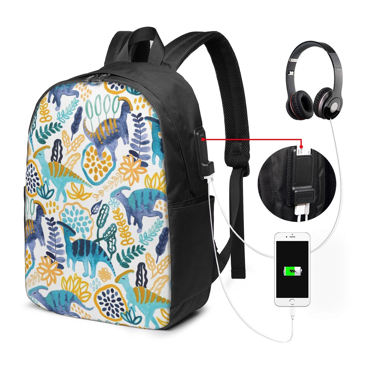 Gouache Parasaurolophuses Back - огляд і ціна Laptop Bag
